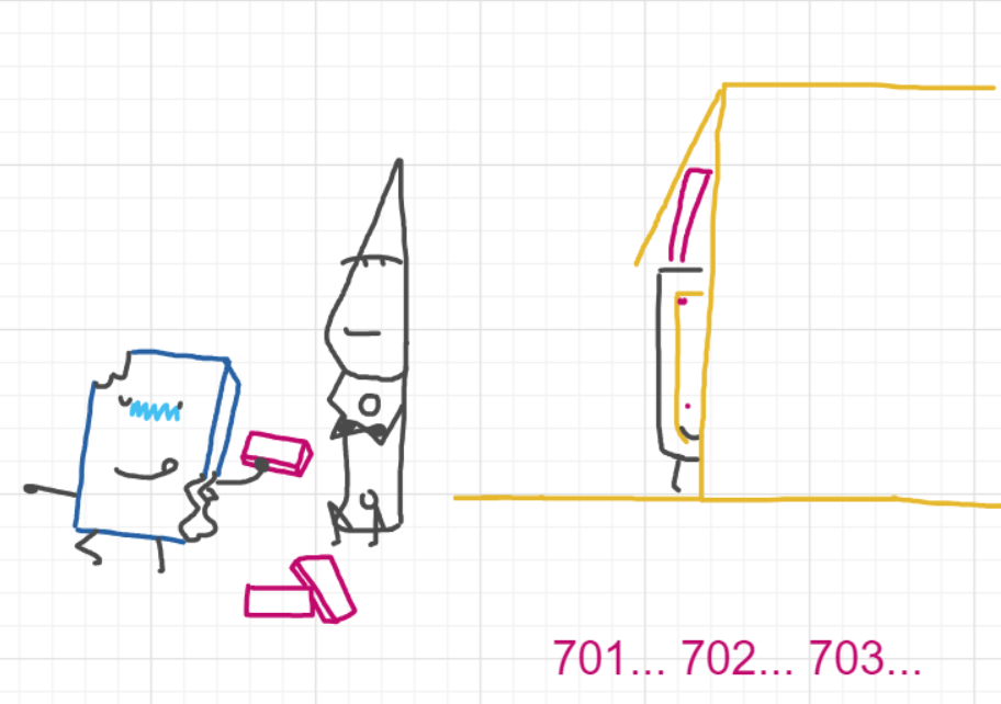 A panel from Chilly, episode two of the Board Boards object show by Furretwalk/WalkingFurret.